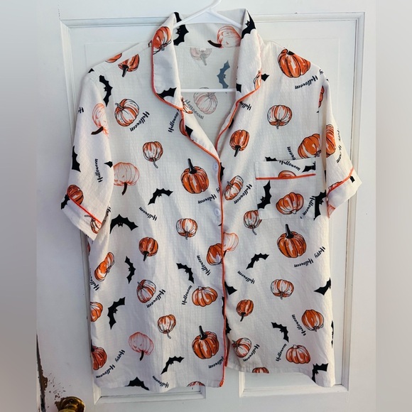 Kids Halloween Pajama Set - White and Orange - Picture 4 of 9